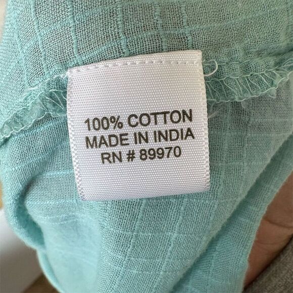 Eden & Olivia Women's 3/4 Sleeve Button-Up Shirt Blue Petites L Casual - Picture 3 of 5